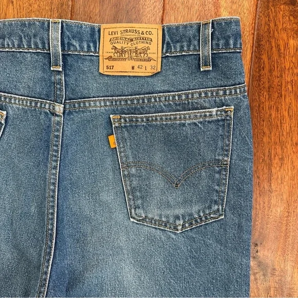 Vintage Levi’s 517 Mens Orange Tab Jeans. Made In 1996 USA. 20517-0217. … - Picture 7 of 15